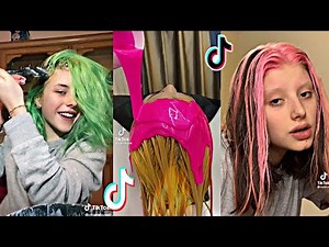 Tiktok Hair Color Dye and hair transformation 🔥 #haircolordye