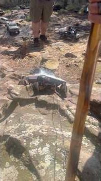 RC crawler winch and pull strap use