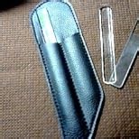 BEZOX Metal Nail File Kit - 2PCS Professional Stainless Steel Long Nail Files & Buffers for Natural/Acrylic Nails, Professional Fingernail Files and Buffers for Salon & Home Use - Silver