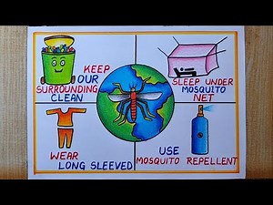 World Malaria Day Poster Drawing easy| How to prevent Malaria Disease Drawing|Mosquito Day Drawing