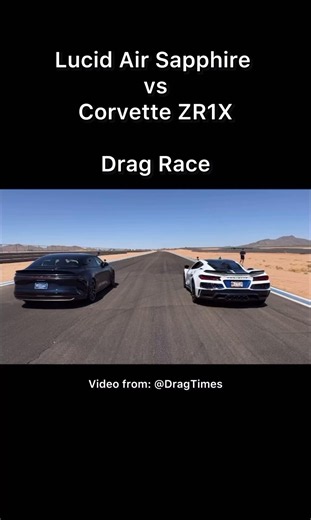 Corvette ZR1X vs Lucid Air Sapphire Drag Race