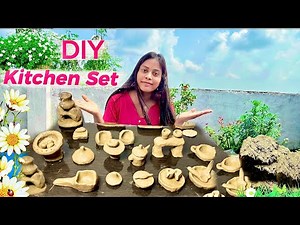 आज 23 Cute Kitchen Set बना दिए 😍!DIY How To Make Handmade Clay Kitchen Set | Doll Barbie