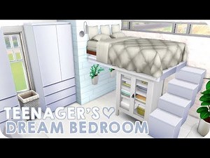 TEENAGER'S DREAM BEDROOM (W/ LOFT BED) | Sims 4 Speed Build