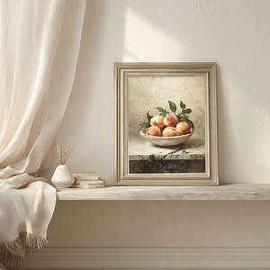Antique Fruit Still Life Print: Digital Download | 18th Century French Style Art | Neutral Peaches Wall Art | Classical Printable Art - Etsy
