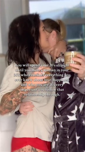 My twenties were spent trying so desperately to be someone I’m not, needing to fit in and too scared to come out. My thirties saw me living a truth I never thought I would be able to live next to a woman who completely redefined everything I thought I knew about relationships and love. If I can be an example to just one woman out there to stop being scared of the what if and choose to live it on her terms I am happy. 🤍 | Grace & Kelly McGuire