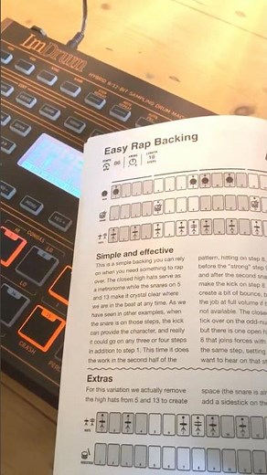 "Easy Rap Backing" beat demo from "How Drum Machines Work - A Simple Guide" by Tony Horgan
