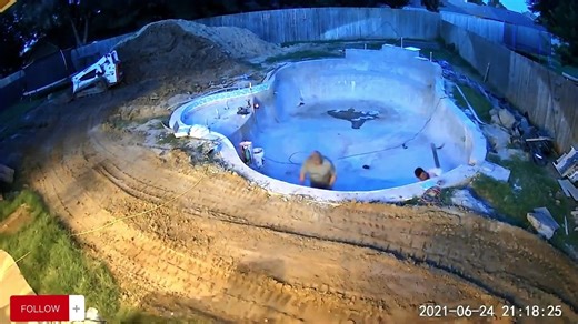 CCTV Footage of Swimming Pool in Time Lapse