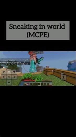 Minecraft sneaking in world (MCPE) 👀 #minecraft ‪@plazeey‬