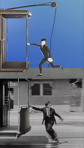 How Buster Keaton did this from his 1922 film Day Dreams