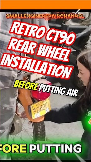 Rear Tire Install 🛞 | Retro Honda CT90 Vintage Motorcycle DIY 🏍️ |
