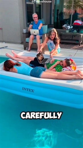 Girl Pushed Into Pool Prank #shorts