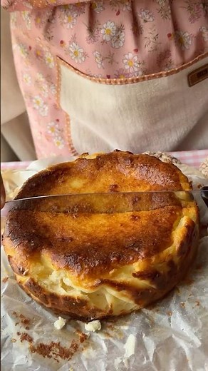 Burnt Basque Cheesecake 😋- bake with me 🎀