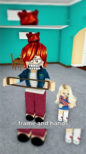 Neighbor Girl VS Lil Bro 🧐🙁 #roblox #robloxshorts