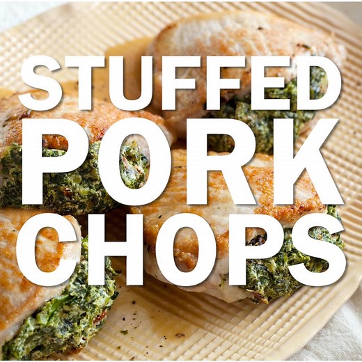 Pork Chops Stuffed with Sun-Dried Tomatoes and Spinach Get Giada's recipe: http://www.foodtv.com/548ie. | Food Network