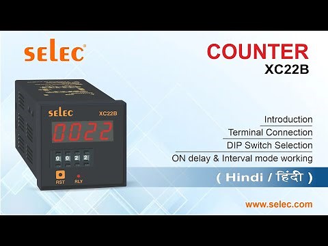 Selec Preset Counter XC22B V2: Terminal Connections l DIP switch setting I On Delay & Interval mode