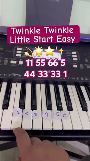 Twinkle Twinkle Little Star ⭐| Easy Piano Tutorial for Beginners | Shorts | Play Music For Beginner