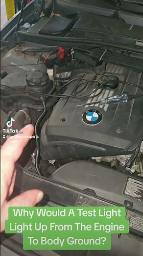 Test Light Lighting From Engine To Body Ground Explained #bmw #voltagedrop #nocrank