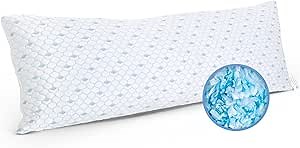 ESHINE Full Body Pillows for Adults - Full Body Pillow for Sleeping/Gel Infused Cooling Pillows/Shredded Memory Foam Pillows, Oeko-TEX/CertiPUR-US Certified, 20x54 Long Pillows…