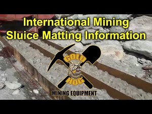 Commercial Gold Mining Sluice Mat Information
