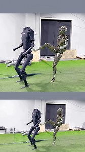 141K views · 485 reactions | In the Near Future? Robot on Robot Crime? Robot vs Robot MOCAP Test | NOT Real | Incredible Wonder Studio Ai #animation #robot #actor #robotics #ai #reelsfb #wonderstudio | Art of Solomon W. Jagwe | Facebook
