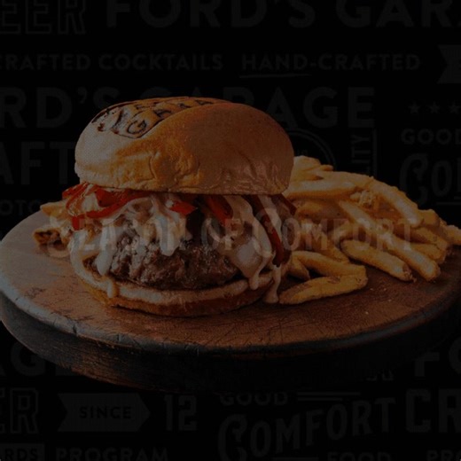 It's may be cold outside, but we are cozying up to NEW comfort foods! Stop in to enjoy new limited-edition menu items like the Fill 'Er Up Philly Cheeseburger, Brisket Burnt Ends Loaded Fries, or cut to the chase with our Cinnamon Crunch Ice Cream. This is our Season of Comfort. | Ford's Garage