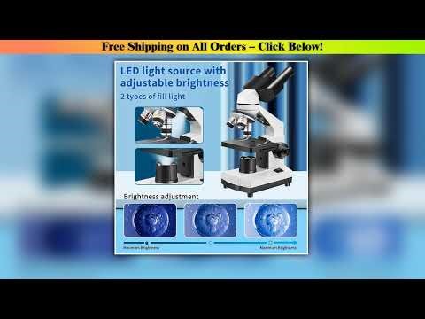 Adults Binocular Microscope 40X'2000X HD Inspection Laboratory Optical Microscope Tool Set For