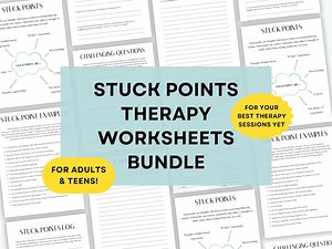 Stuck Points Therapy Worksheets Bundle: CPT CBT Trauma Resource (printable & Fillable PDF) - Etsy