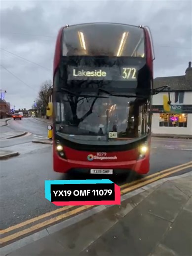 Here's RM's YX19 OMF 11079 ADL Enviro400MMC Arrives Into Rainham Station (Essex/London) On The 372 To Lakeside Shopping Centre