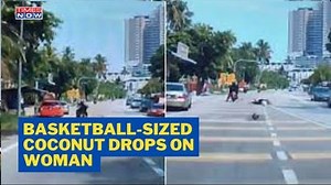 Coconut Drops On Woman, She Falls Off Scooter #Woman #FallsOffScooter #Accident #CoconutDrops #EscapesDeath #Viral #Video #News #TimesNow #TimesNowNews | TIMES NOW