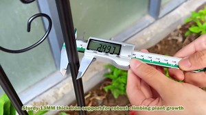 HIHADUUM 2 Pack 70.8" H x 19.7" W Arched Metal Garden Trellis for Climbing Plants Outdoor, Tall Rust-Resistant Decorative Climbing Rose Trellis Perfect for Roses, Vines, Vegetables, Flowers, Black