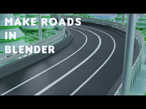 Make Curved Roads in Blender || Quick and easy road in Blender || Blender Road Tutorial