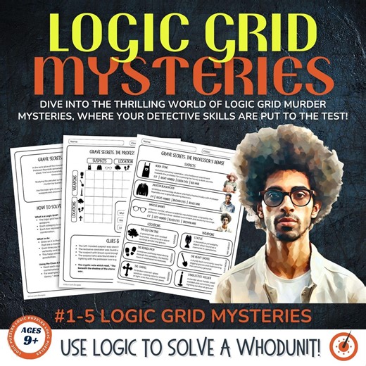 Logic Grid Mystery Puzzles Printable | Whodunit Game for Kids | Classroom Activity | Homeschool Critical Thinking | Detective Logic Pack - Etsy