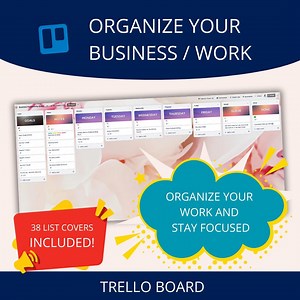 Trello Board Template: WORK BUSINESS / Small Business Board Weekly Productivity Planner Goals Daily - Etsy UK