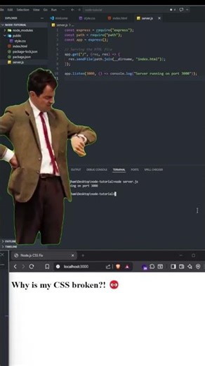 Fix Broken CSS in Node js With ONE Line of Code