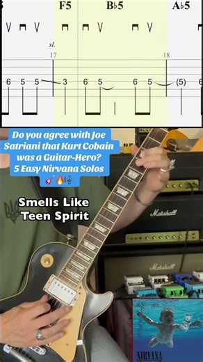 5 Great Nirvana Solos (Cover + TAB 🎸🎼) Part 1