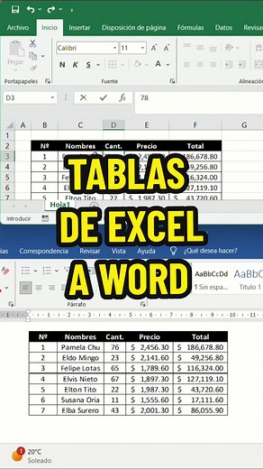 Cómo Copiar y Pegar Tablas de Excel a Word Eficazmente