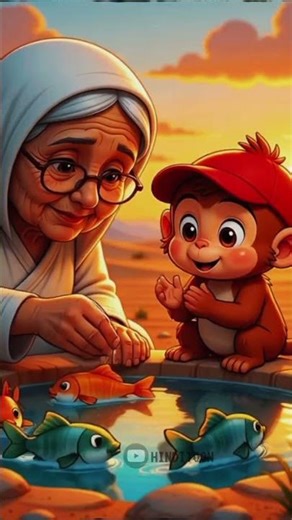 "दादी और बंदर की मजेदार कहानी! 🧓🐵 | Moral Story #Shorts #Trending"