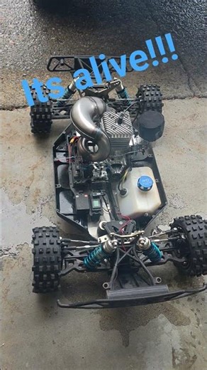 rcmaxx 71cc first start!! #rcmaxx #bigbore #2stroke #losi5t #shorts