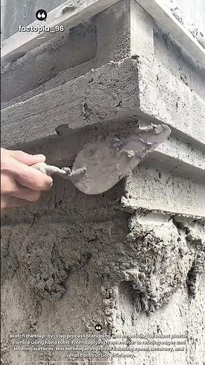 Mastering Exterior Plaster Cornice Finishing | Satisfying Precision Cement Work