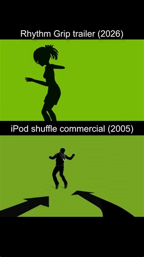 Rhythm Grip vs iPod Shuffle Commercial Comparison #indie #nostalgia #apple #retro #gaming