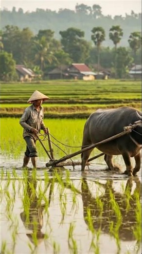 membajajak sawah pedesaan#videoai‪@aivideofyp‬ @