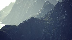 Sunset at Andes mountains inside central Chile