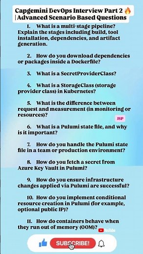 Capgemini DevOps Interview Part 2 🔥 | Advanced Scenario Based Questions
