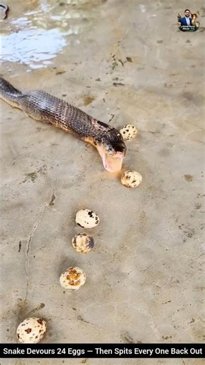 Snake Devours 24 Eggs — Then Spits Every One Back Out #snake #wildliferescue #cobra #wildlife