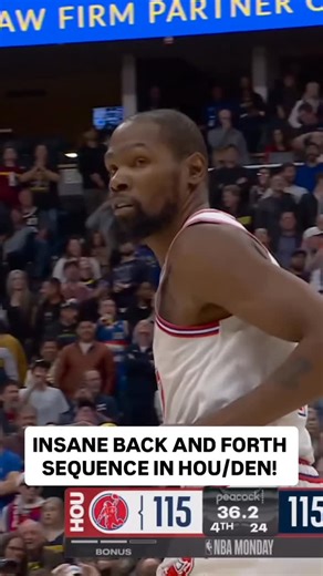 NBA on Instagram: "The Rockets and Nuggets trade back to back to back to back threes in the thrilling final minute of regulation 🤯 HOU/DEN • OT on Peacock • "