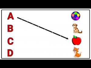 ABC matching worksheet | Match the letters with pictures | English worksheets for kindergarten