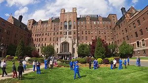 15K views · 479 reactions | Dancing our way to brighter days ahead! On May 11 as part of our National Nurses Week and National Hospital Week festivities, Baystate Medical Center team members gathered for a Flash Mob "Cupid Shuffle." Compassionate care and great dancers, what can't they do! #FridayFeeling | Baystate Health | Facebook