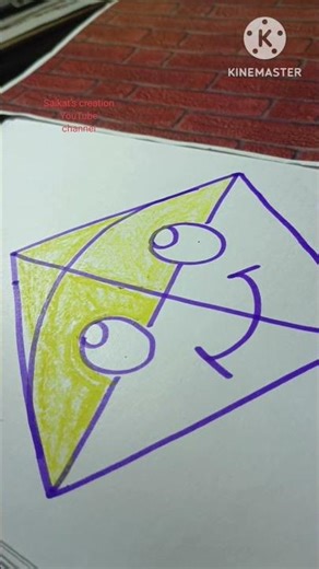 Kite drawing and colouring