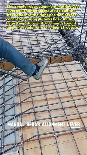 Rebar Grid Trick: How Workers Lock Slab Steel Fast #Construction #Rebar #USA