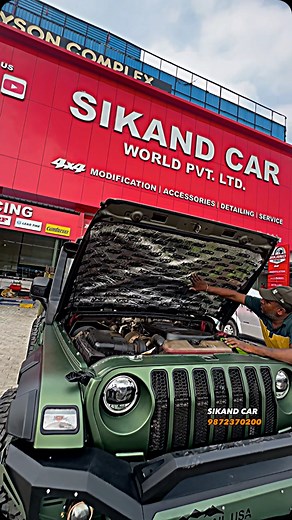 52K views · 1.2K reactions | New Thar Bonnet Damping #mahindra #mahindrathar #tharlover #thar #mahindralovers #thar4x4 #tharreels #thar2020 #mahindra4x4 #offroad | Sikand Car ModelTown Ludhiana | Facebook